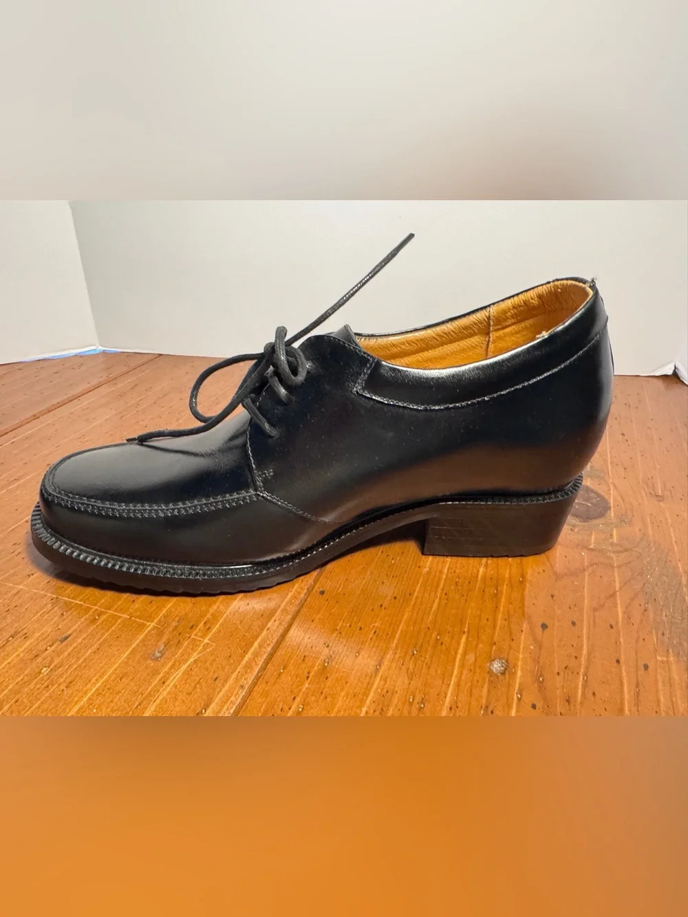 CONSTEP Leather Elevator Lace Up Oxford Lift Shoes - Men's Size 40 - Black